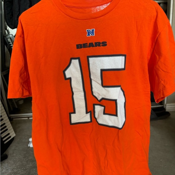 Chicago Bears Men’s Large Shirt NFL Orange Brandon Marshall #15 Crewneck Vintag - Picture 1 of 11